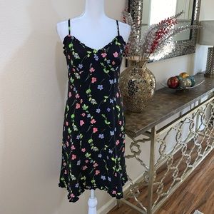 Express flowery black dress
